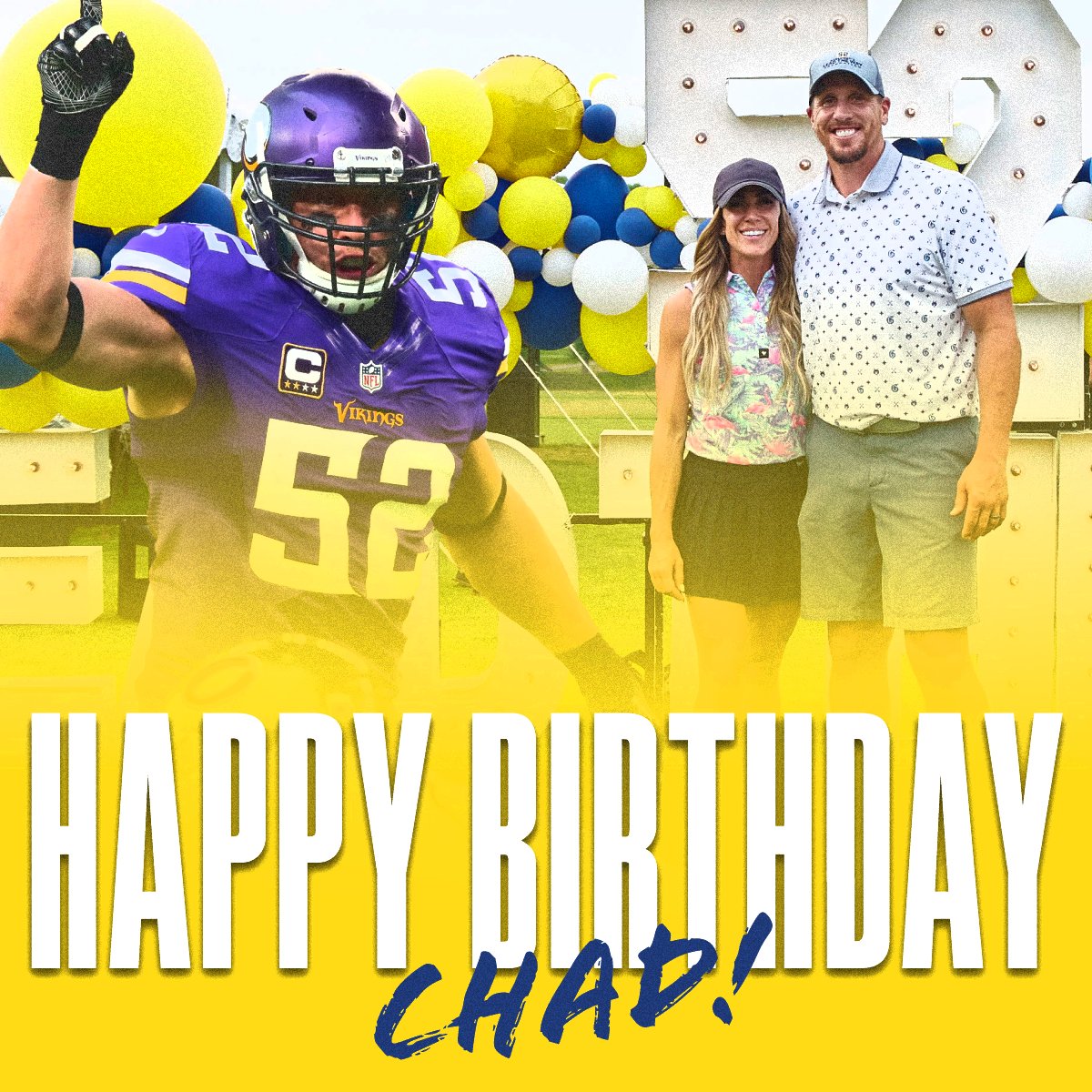 🥳Happy Birthday to our President and Founder, <a href="/chadgreenway52/">Chad Greenway</a>! Chad, we hope you have a wonderful day and celebration. Continue to #LeadtheWay