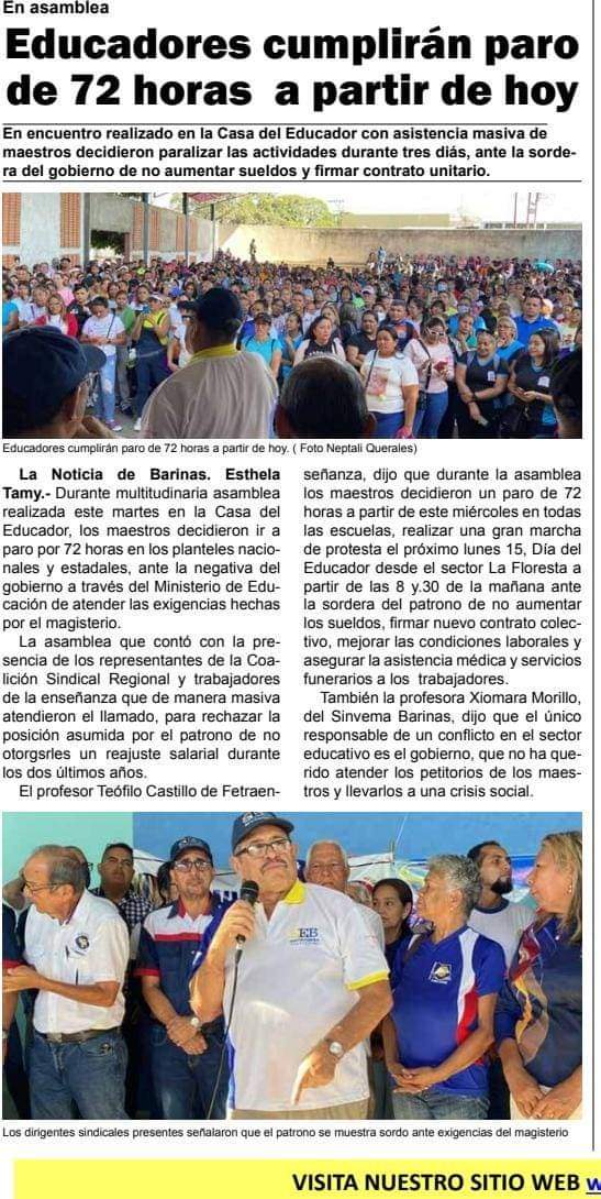 InformativoDoc's tweet photo. 💥👉🏻 Salario digno, contrato colectivo indexado al dólar, respeto a los derechos laborales y humanos, dignidad, justicia, seguridad social, Art. 89 y 91 CRBV y calidad educativa.
🔥 Síguenos en https://t.co/6r1VU821dv https://t.co/9N8OuYAqe4
