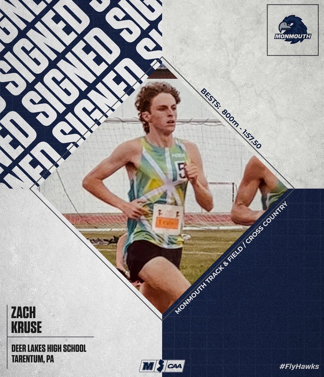 monmouthtfxc's tweet photo. Zach Kruse is coming to the Jersey Shore!

#FlyHawks https://t.co/Z5a5ayJwoO