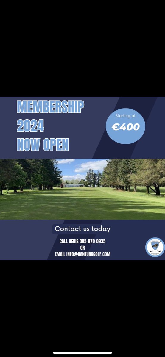 2024 Membership Now Open to one of Munsters best parklands!! ⛳️