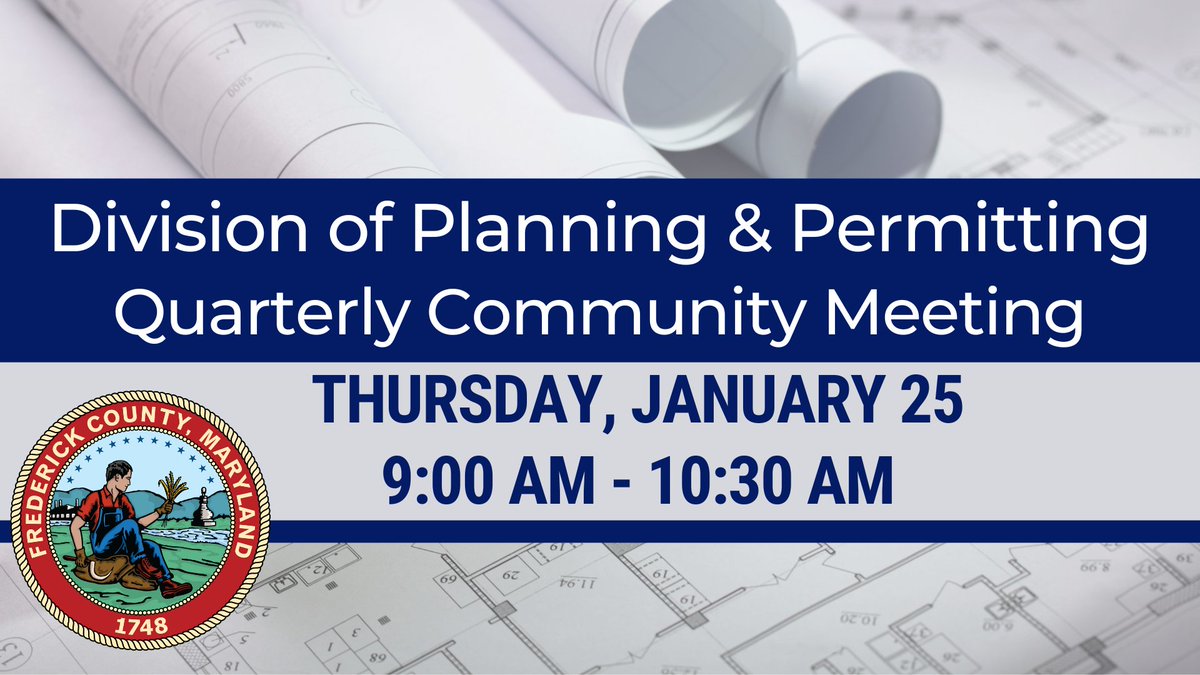 LivableFred's tweet photo. Join us January 25 as we facilitate communication &amp; information between County staff, the development community, builders, trades, related organizations &amp; community members. We'll share new &amp; updated information on services, procedures, regulations &amp; more. https://t.co/LlzBN8Ed71 https://t.co/w0uGJRPwQO