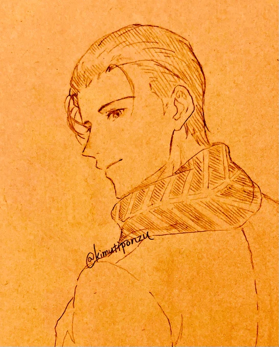 長いこと描いてなかったから描き方忘れてるかなと思ったけどそうでもなかった 久々のたんてーさん