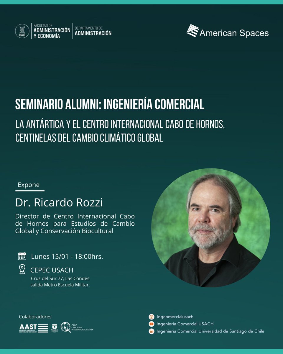 AASTCHILE's tweet photo. ❄️@ingecousach y el @AASTCHILE les invitan al Seminario "La Antártica y el Centro Internacional Cabo de Hornos, centinelas del cambio climático global"🌎
☕️Ven al coffee de #networking, exposiciones y al panel de conversación!

✅Inscripciones: https://t.co/Ia687ftmGD https://t.co/8ZqTPskBcr