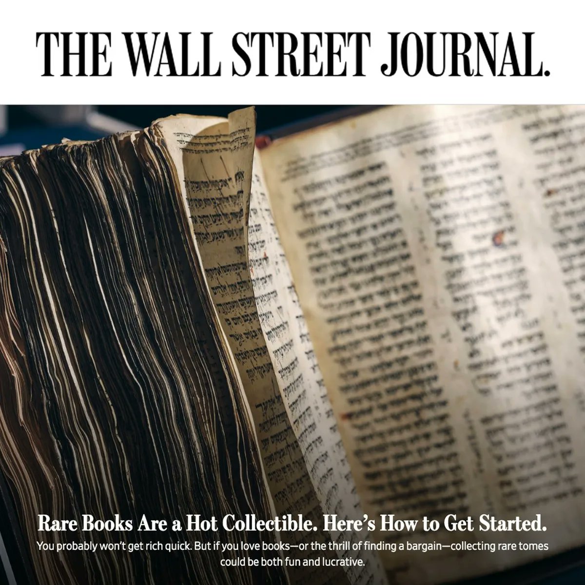 Soon after we added two deluxe, signed & numbered collector editions that woukd make any coffee table proud, @wsj promoted books as 'hot collectibles.'  We agree:

gallery30south.com/antiquarian/

#bookcollecting #grimoires #gothicliterature #artbooks #antiquarian #buybooks #reading