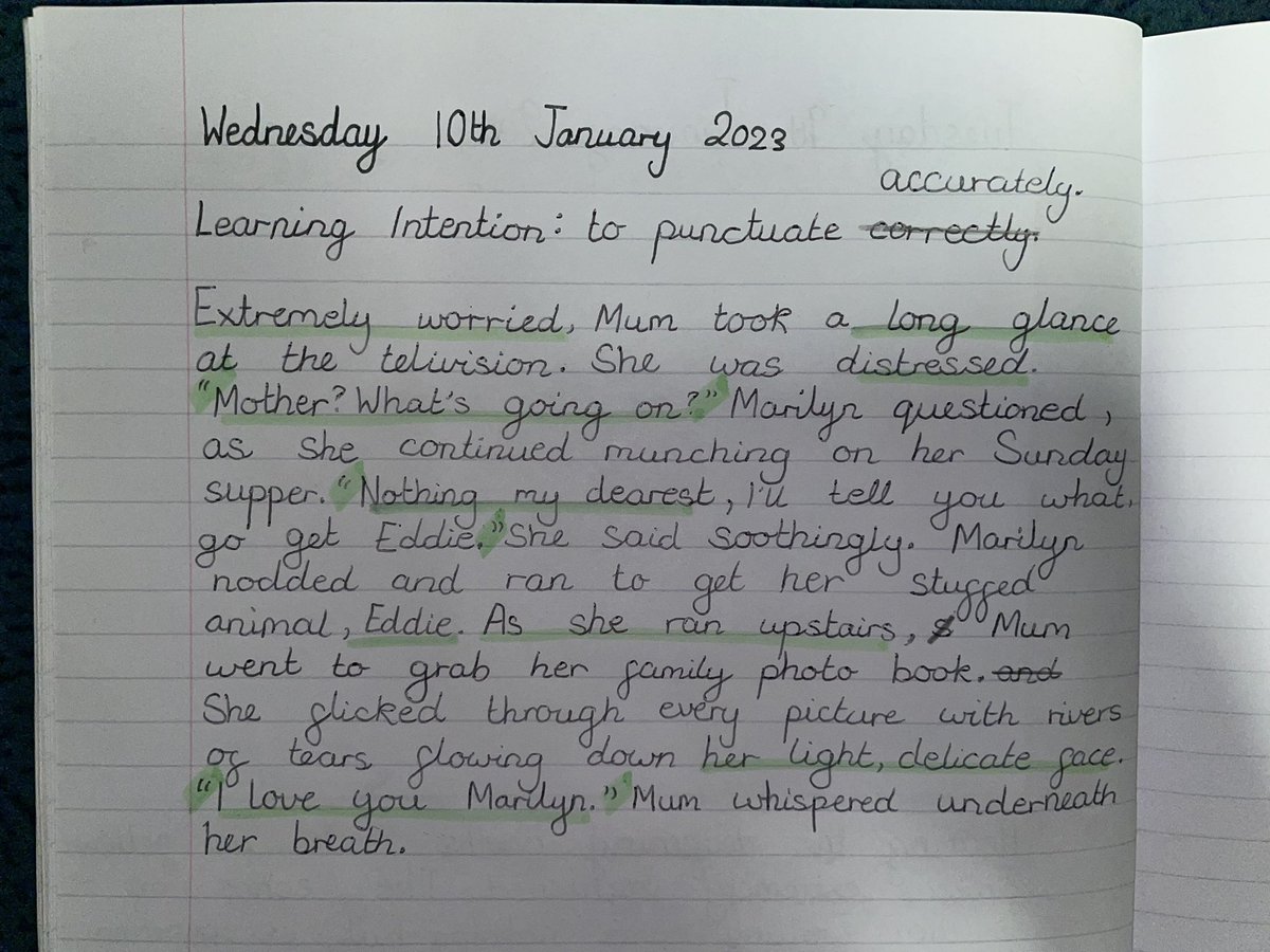 Year 6 have been experimenting with dialogue, action and description today ✍🏻