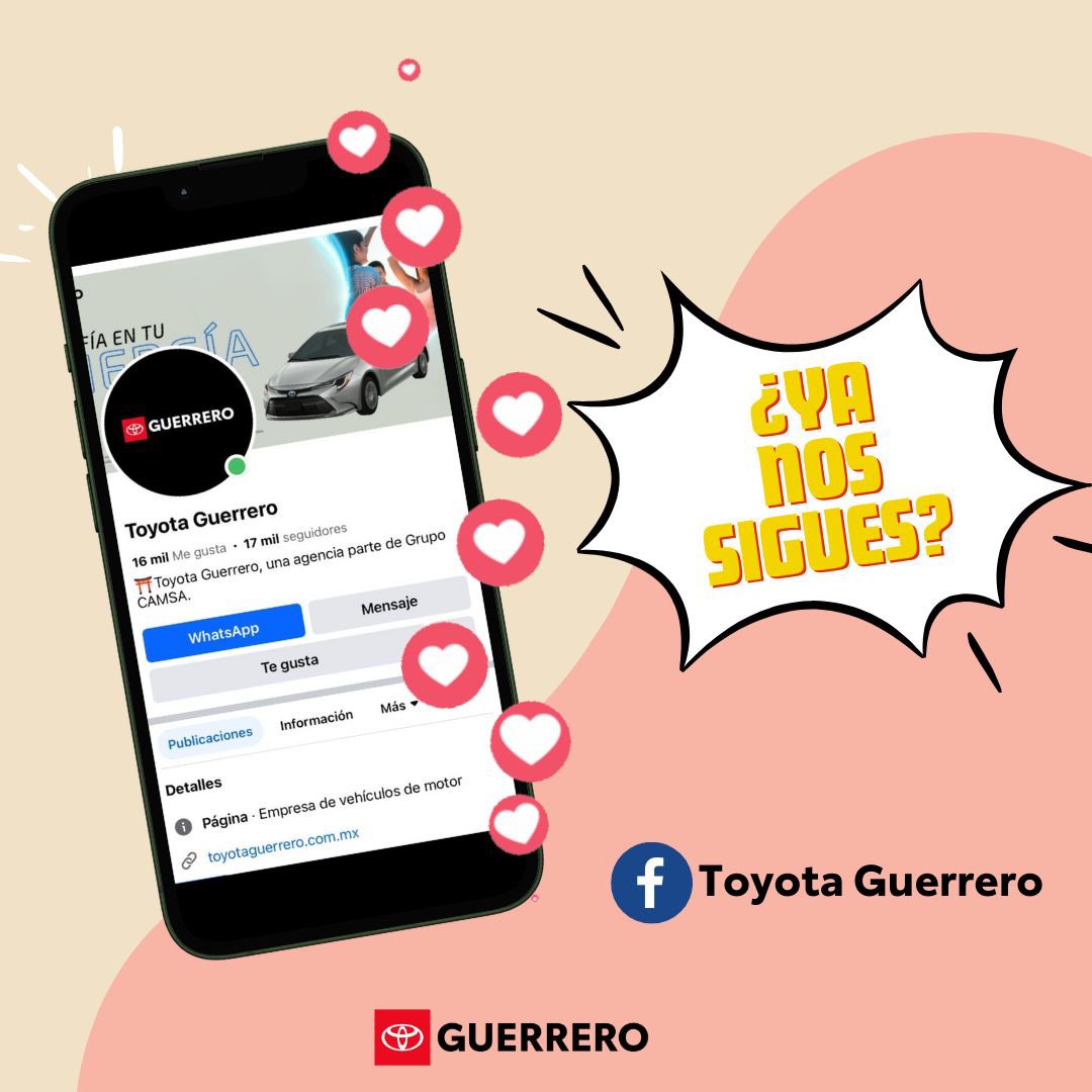 Toyota_Gro's tweet photo. ▶️¿Ya nos Sigues en Facebook? 
📲 https://t.co/pERtau5gEr https://t.co/ZIFlWREDrZ