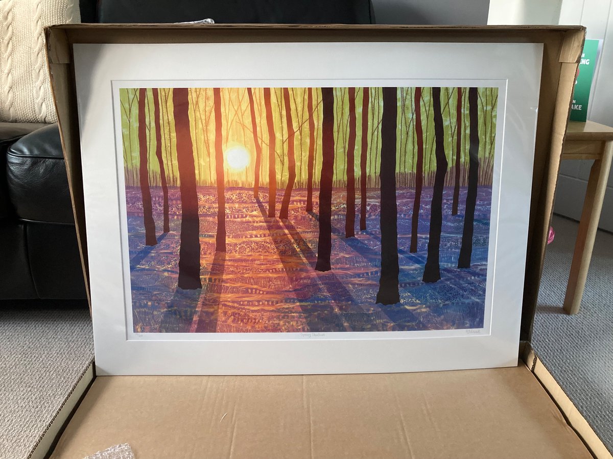 mrs_skb's tweet photo. This is the kind of package everyone should be able to open up on a freezing January afternoon. 

My first ever purchase of a “proper” piece of art (been ogling @printreb for years but finally made the leap) 

Look at the loveliness! 😍 https://t.co/yVTNeZqvzG