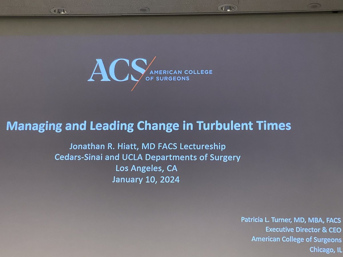 Today marked the first @DeptSurgeryCS + @UCLASurgery combined Grand Rounds, We welcomed @pturnermd , Executive Director and CEO id @AmCollSurgeons as our Jonathan Hiatt Invited Lectureship Guest Speaker. @CedarsSinai @UCLAHealth @GenSurg_CS @UCLASurgeryRes