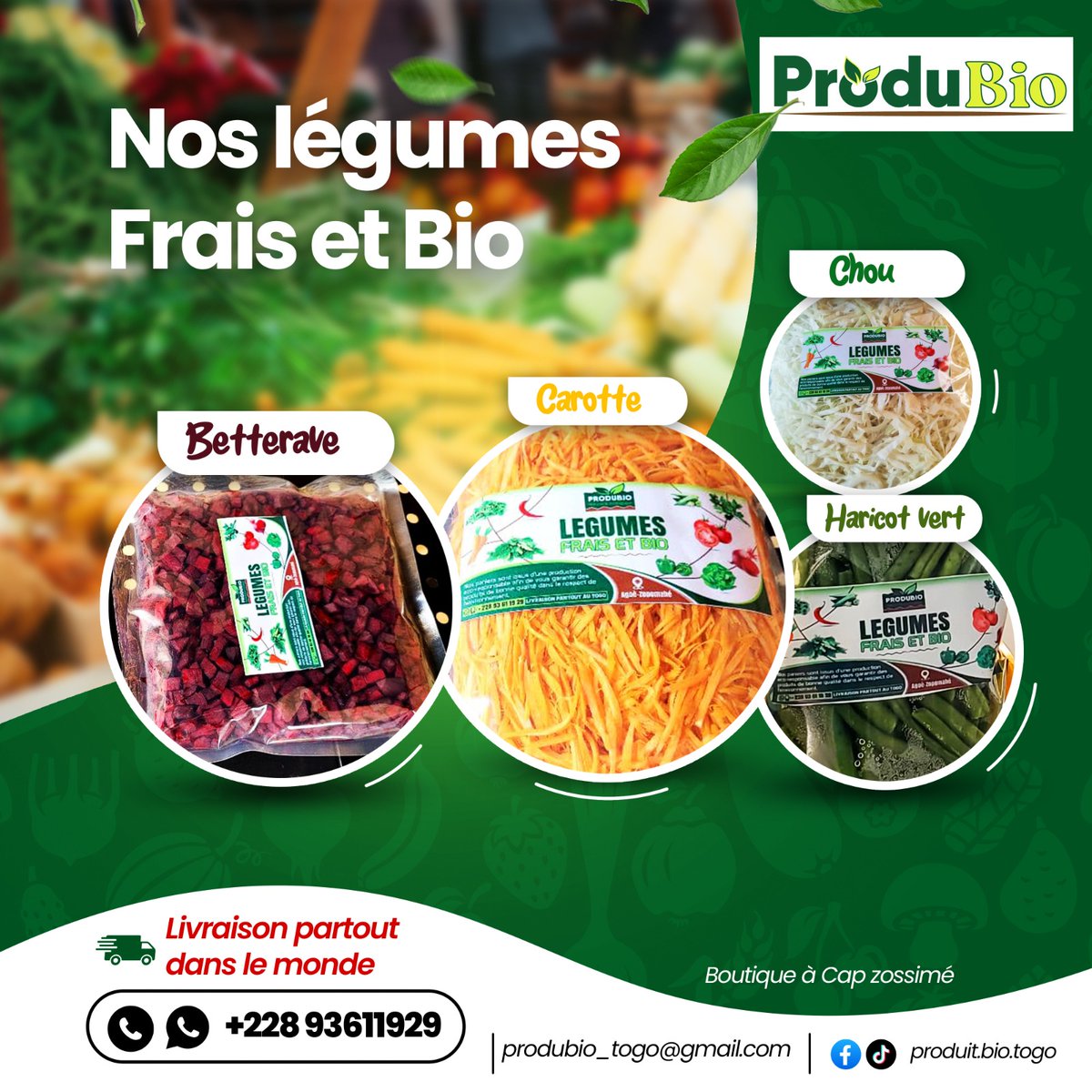 madeintogo_com's tweet photo. Des Légumes qui Racontent une Histoire - Choisissez l'Authenticité avec PRODUIT BIO !
Infoline : (+228) 93 61 19 29 | Boutique Cap Zosimé
#madeintogo #consommerlocal #ProduitBio #Artifice #Nunana2023 #228Events https://t.co/VdWKKxqHYw