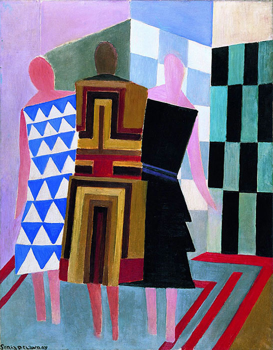 Sonia Delaunay, Simultaneous Dresses (Three women, Forms, Colors) 1925.