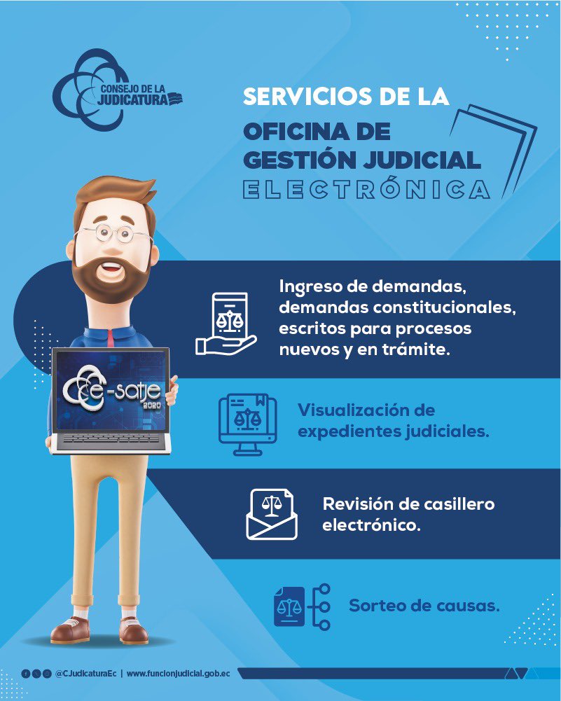 Simplificamos el acceso a la justicia! Con la Oficina de Gestión Judicial Electrónica, los usuarios pueden ahorrar tiempo y evitar desplazamientos innecesarios. Una forma más rápida y conveniente de acceder a los servicios judiciales. #ComprometidosConLaJusticia