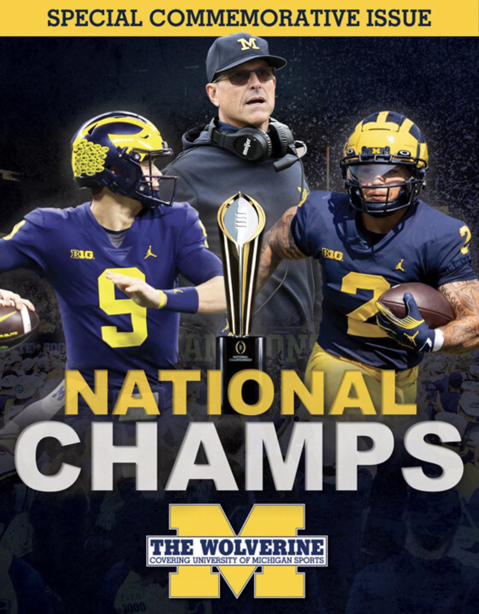 NATIONAL CHAMPIONS!

Order The Wolverine's special 132-page commemorative issue celebrating Michigan's national title.

Buy now: thewolverineondemand.com/wolverine-gift…