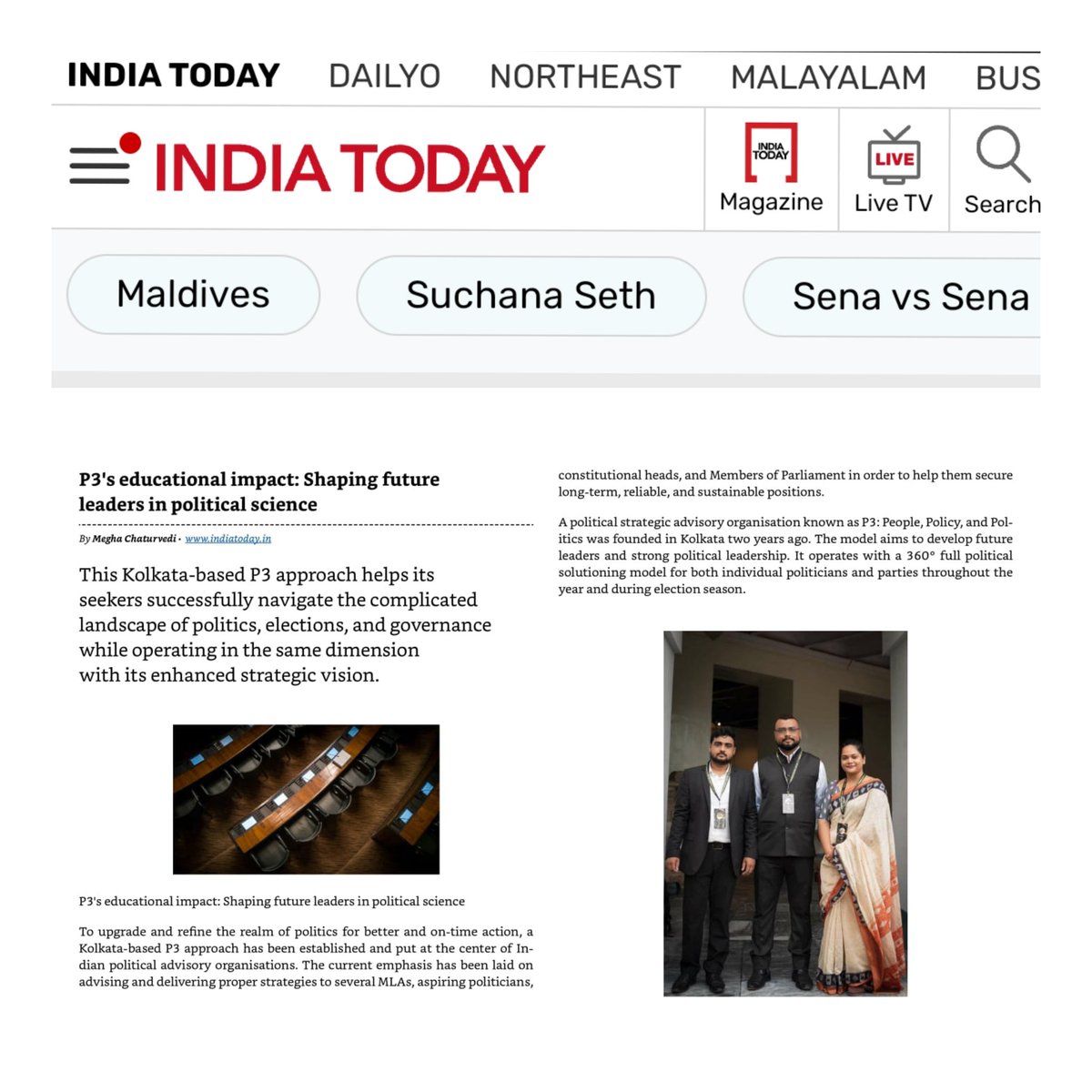 theP3Official's tweet photo. Thank you India Today  for such kind words...P3 (https://t.co/xlH4kzpsdx) was formed with the very aim of having an impact in the lives of the people, contributing in the policies and helping shape the political understanding of the future.
#politicalcampaign #P3 #NationBuilding https://t.co/Gk1P4ssWDO
