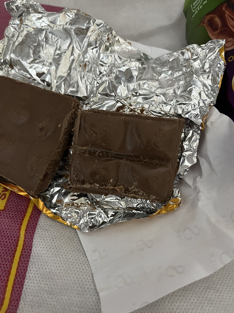 sbhatt22's tweet photo. @DairyMilkIn today we bought roasted almond chocolate and look what a small friend we found in it and look at the quality.
this is the second time we got this type of quality issue 😡🙁 https://t.co/4Lo9wiOVWB