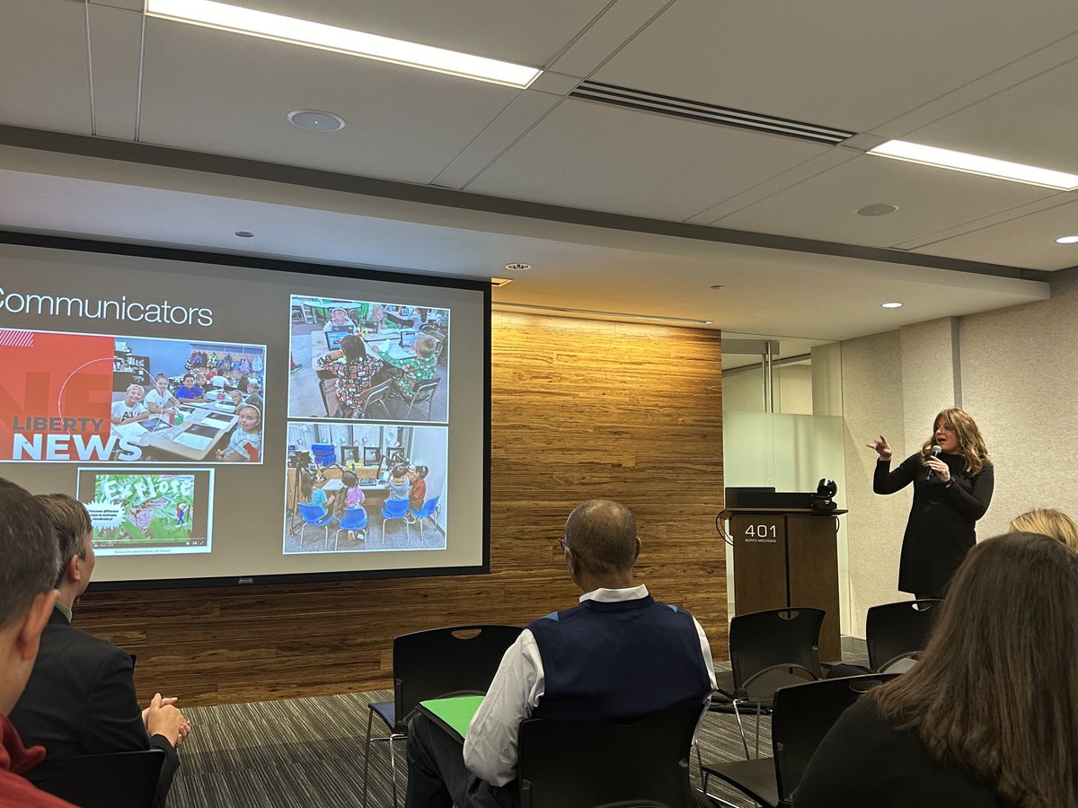 cbohula's tweet photo. Great job @iLeadKristin presenting all the innovative activities our students and teachers are doing in @OSD135 and @Liberty_D135 at Apple’s Distinguished Schools showcase today! https://t.co/HswCMp6fYJ