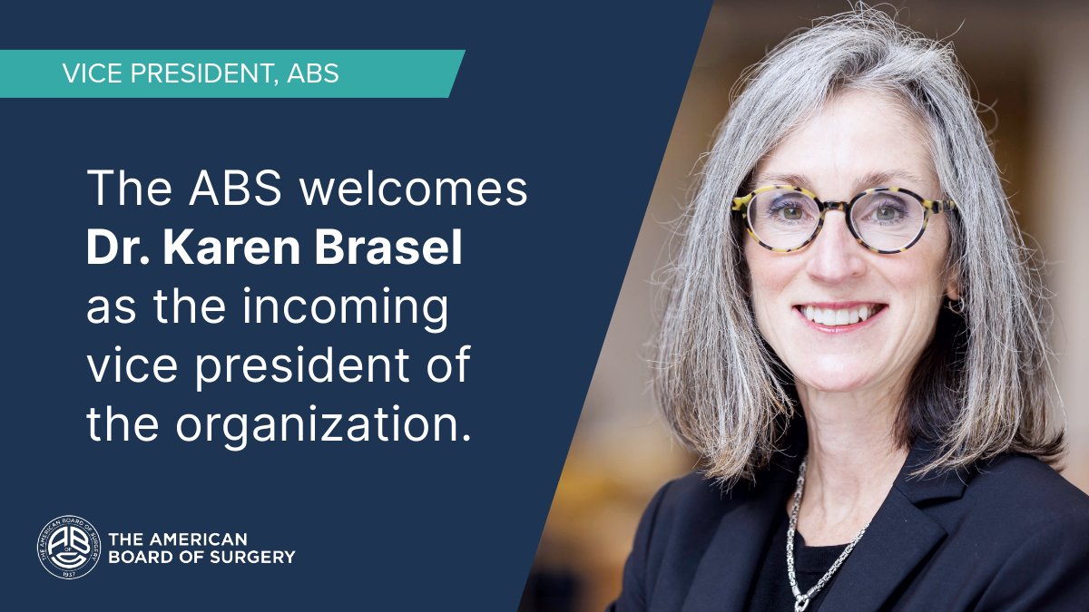 The ABS is pleased to announce that Dr. Karen Brasel will join the organization as vice president on May 1, 2024 - ow.ly/yEml50QpAtK

<a href="/kBraselDazzle/">Karen</a>