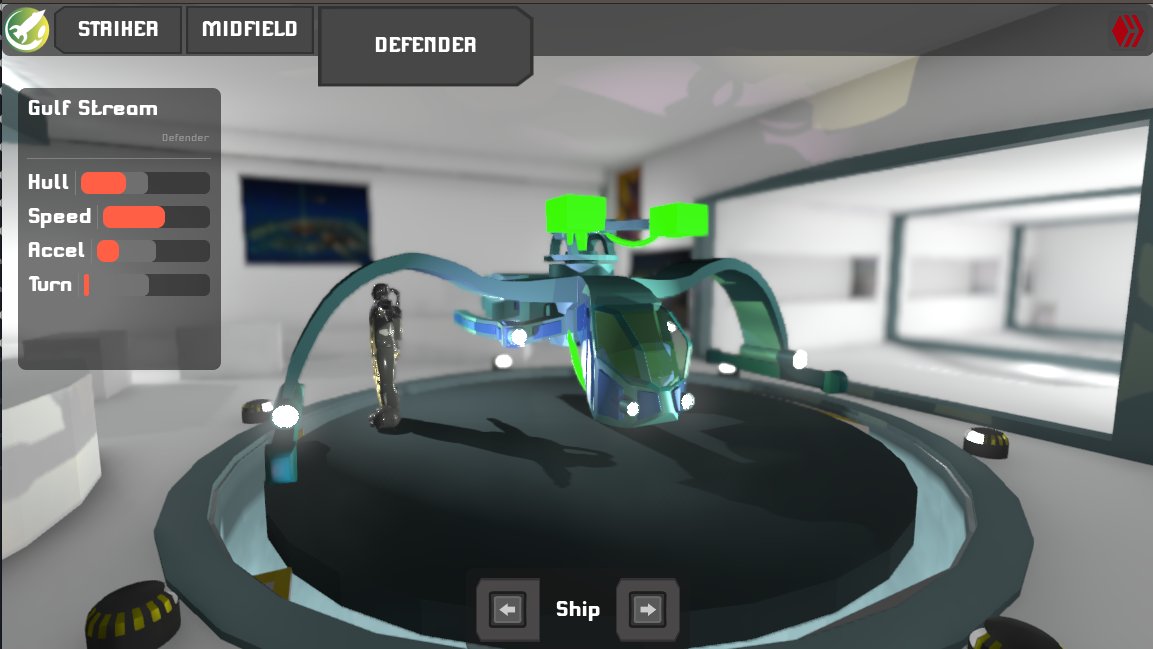 First fruits of my son's help on <a href="/RhemaGames/">RhemaGames LLC</a> up and coming game Angular Velocity.  First born made the ship and my Second born designed the new UI. This is where you edit your ships. Yeah that's a #Hive icon in the corner.