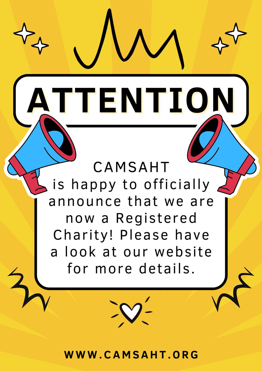 CAMSAHT's tweet image. Exciting News!
