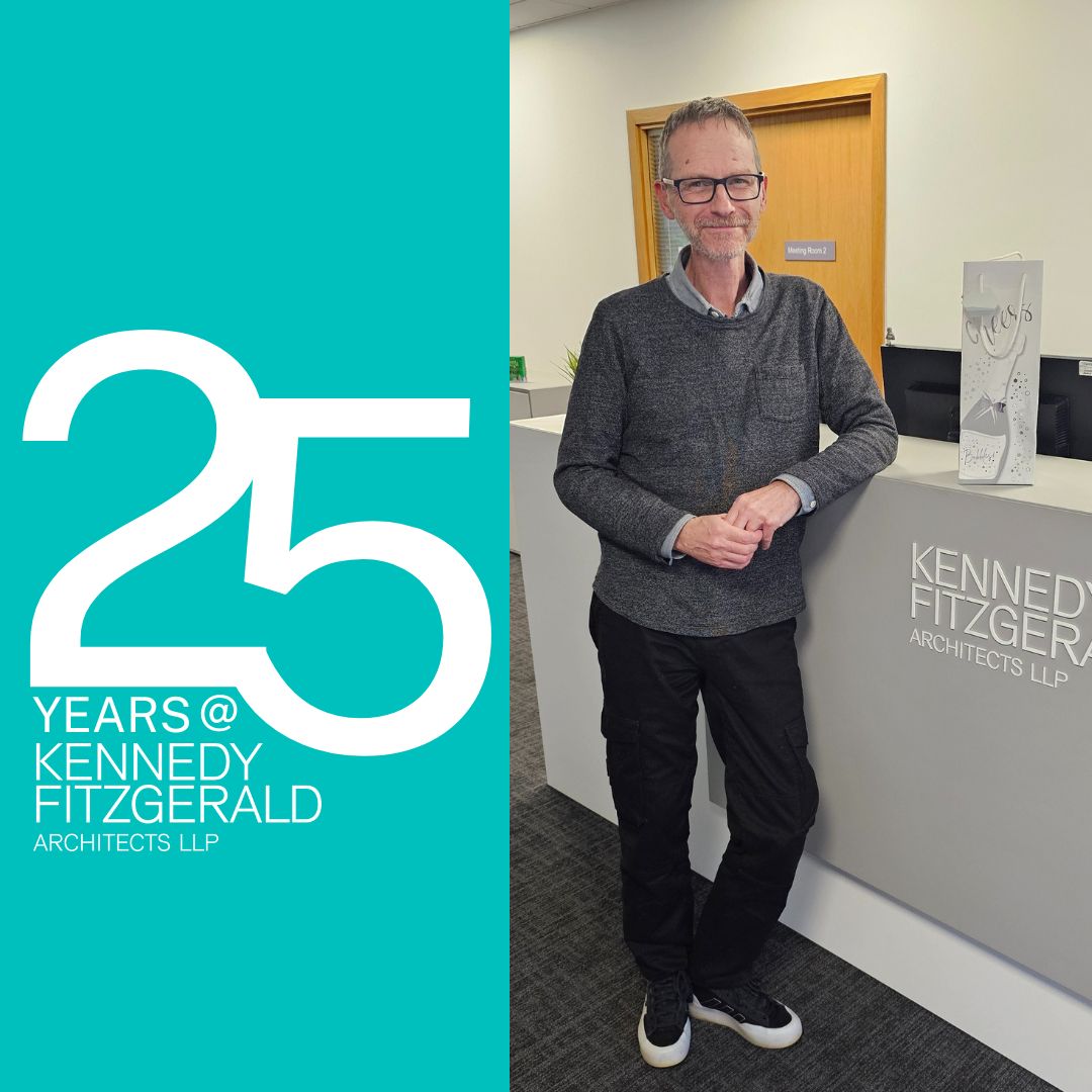 Congratulations to our Senior Associate, Graeme Wilson on reaching the milestone of 25 Years at Kennedy FitzGerald Architects.