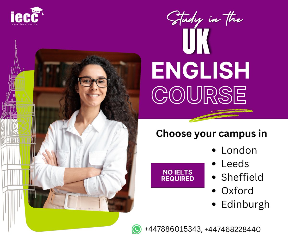 ieccuk's tweet photo. 🌟 Ready to study in the UK?
Explore our English courses, whether you have IELTS or not! 🚀 Up to 11 months of language training, paving the way for Bachelor's or Master's degrees. 🎓🇬🇧 Start your academic journey now! 🌐✨ #StudyInTheUK #EnglishCourses
Contact us for more info! https://t.co/LViHj4jA6E