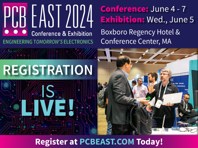 Time to register for PCB East - the largest event on the #eastcoast for #pcbdesign, #pcbfabrication, and #pcbassembly in the #greaterboston area. Visit pcbeast.com!

#electronicsmanufacturing #pcbsupplychain #hightechindustry #engineers #PCBs #SMTassembly