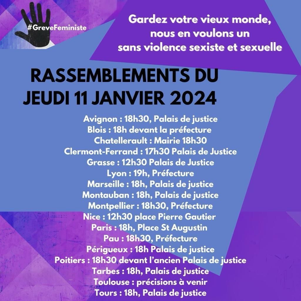 PCFLyon3et6's tweet image. Soyons nombreux•ses à dire non aux violences sexistes et sexuelles et à défendre les droits des femmes, des enfants et des minorités de genres✊ 

Dans le Rhône, rassemblement ce jeudi #11janvier à 19h devant la préfecture (Quai Augagneur, 69003 #LYON). 

#VSS