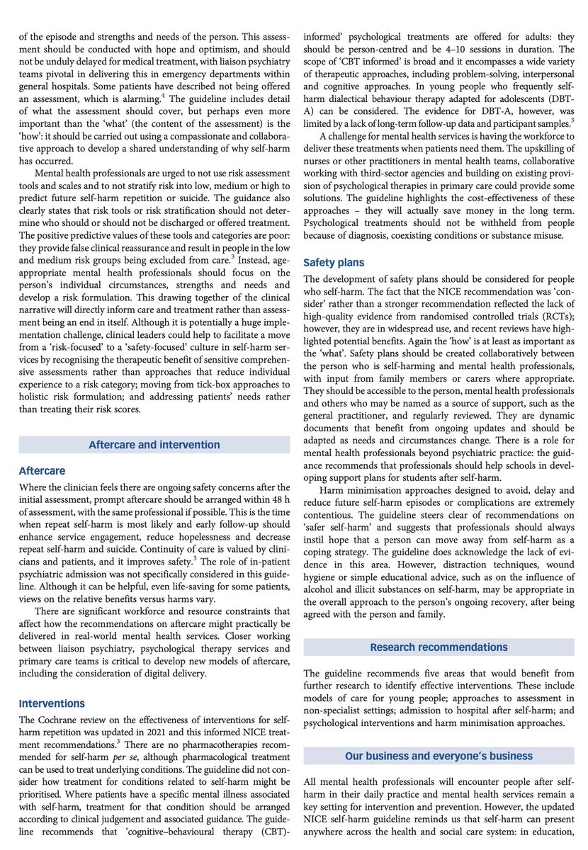 suicideresearch's tweet photo. We cannot miss the opportunity to improve care of those who self-harm

"Acting on, and promoting, the new NICE guidance for self-harm will improve care for patients who do not always get the standard of treatment they deserve"

@farazhmughal @FiMcD3 @karen_lascelles @mashproject https://t.co/4KhtZ58uLI