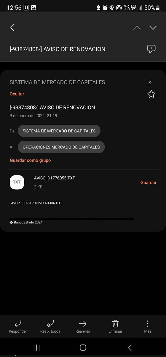 paulabanny's tweet photo. @BancoEstado me llegó un correo supuestamente del banco con un adjunto, que parece malicioso.
Les dejo imagen https://t.co/dFm7i3xKhj