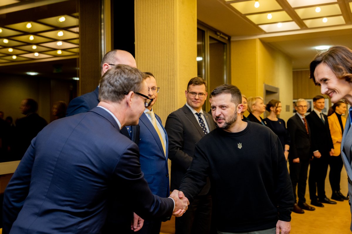 Humbled and honored to have had the privilege of a handshake with today's leader of the free world, the president of #Ukraine, during his visit to #Lithuania.