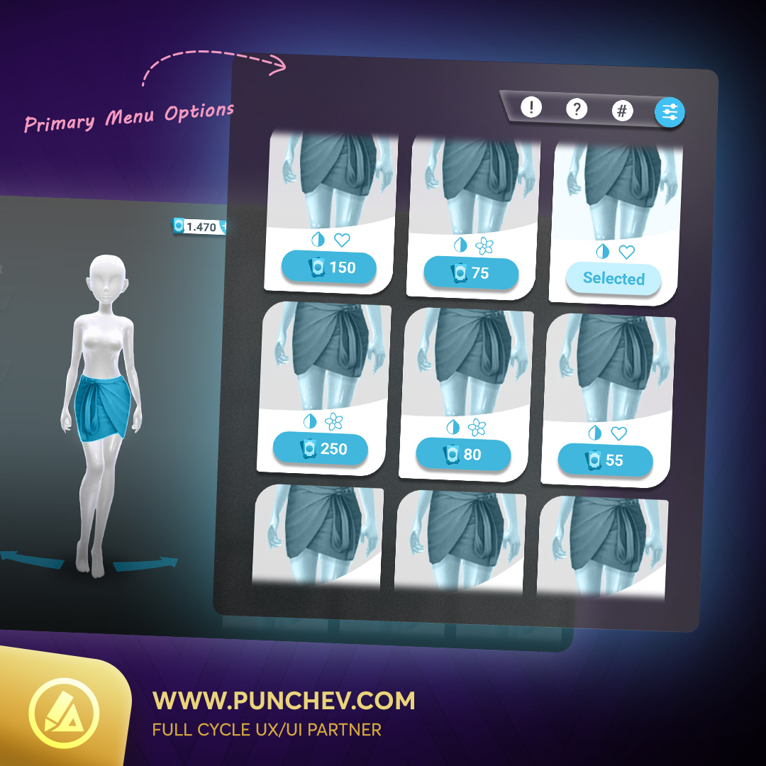 Function Meets Fashion: Unraveling the UX Secrets! 🔍
Discover how our wireframing expertise in Super Stylist Fashion Makeover enhances user engagement. 
Don't design for a game; design for a stylish experience! 💅🕹️ 
#Modern #Gamer #Custom #GameDev #UI #UX #UXUI #Mobile #Gaming