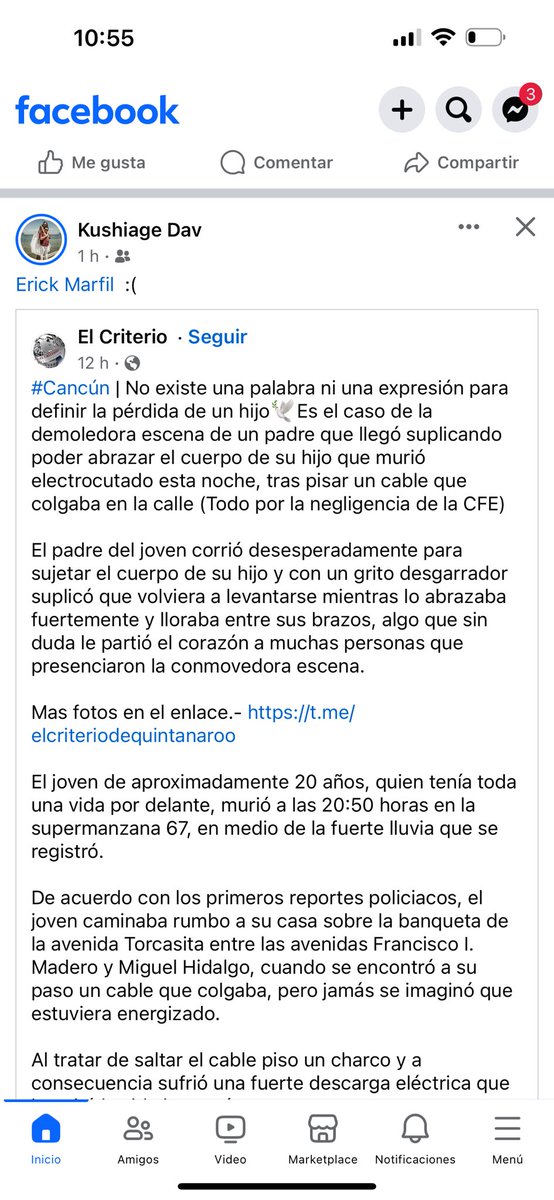 JessAlejitos's tweet photo. @anapatyp @CFEmx Ya murió una persona por los cables caídos el día de ayer, ellos hicieron el reporte y no los atendieron al igual que yo, mi reporte que hice hace dos semanas, ya que en mi edificio también está caído un cable W1203429754 https://t.co/QsKauRwmh4