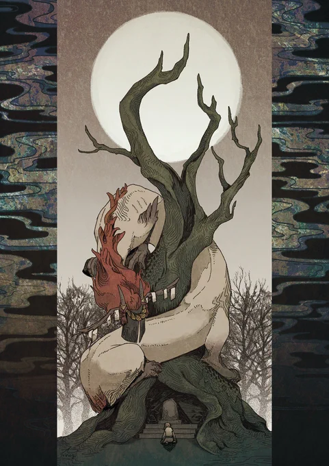 #PortfolioDay Hello.I am an illustrator who draws original gods and monsters 