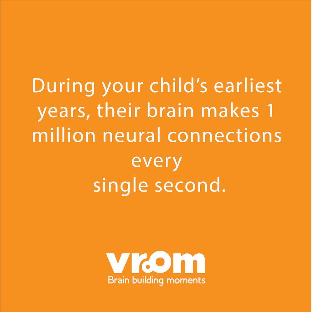 joinvroom's tweet photo. Every time we connect with young children, it's not just their eyes that light up—it's their brains, too. We make it easy by providing #BrainBuilding #VroomTips at your fingertips, wherever you go, whenever you need them.
Head to https://t.co/yVnyDjOXJS to learn more! https://t.co/E7qsWa1Rgd