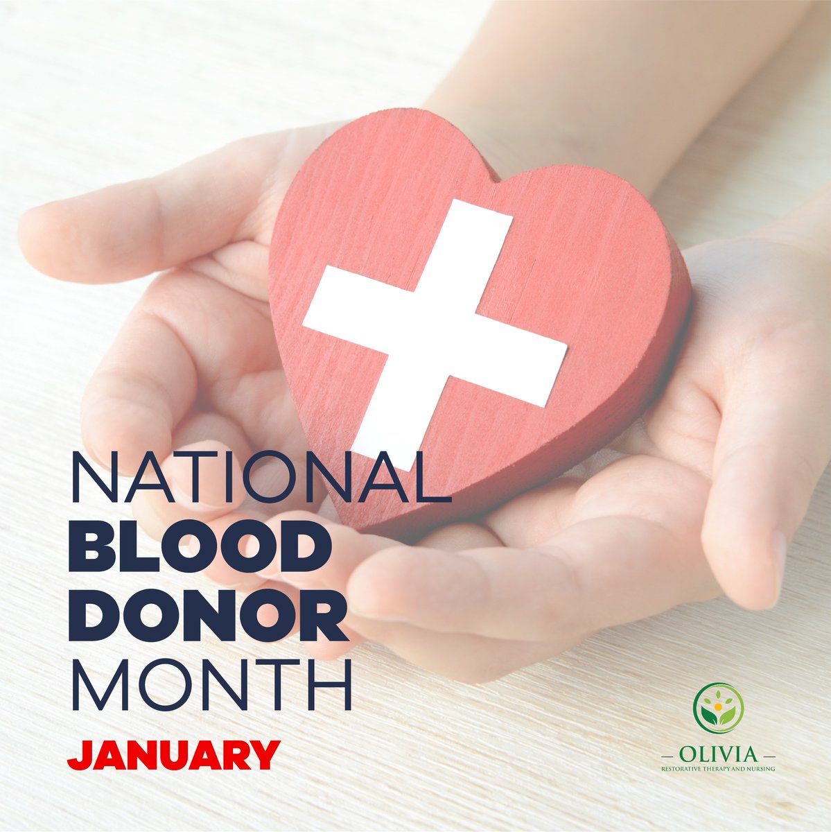 January is National Blood Donor Month. This is a special time to honor the blood donors who make it possible for hospitals and medical facilities to provide life-saving blood products to patients in need. Every blood donation matters.

#NationalBloodDonorMonth #HelpSaveLives