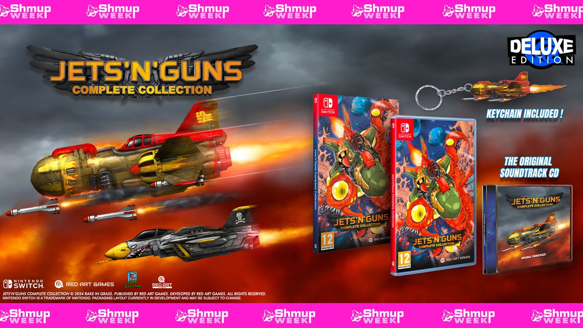 RedArtGames's tweet photo. Jets’n’Guns Complete Collection lands on Nintendo Switch 🚀
TWO excellent side-scrolling space shooters with insane levels of action and destruction on a single Switch card!

Pre-order here: https://t.co/h7s2uJIqU4 https://t.co/VsmZuqJhl7