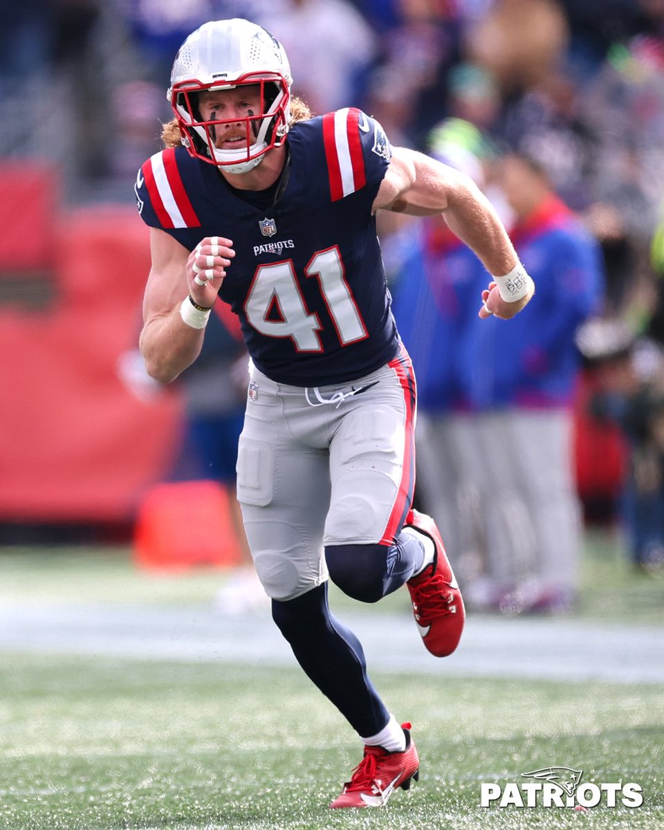 Patriots's tweet photo. Tied for the league lead in special teams tackles with 13 🔥

@SchoolerBrenden earns his first @NFLPA All-Pro status of his career: https://t.co/4wV1CLddcy https://t.co/7xa8JXs00q