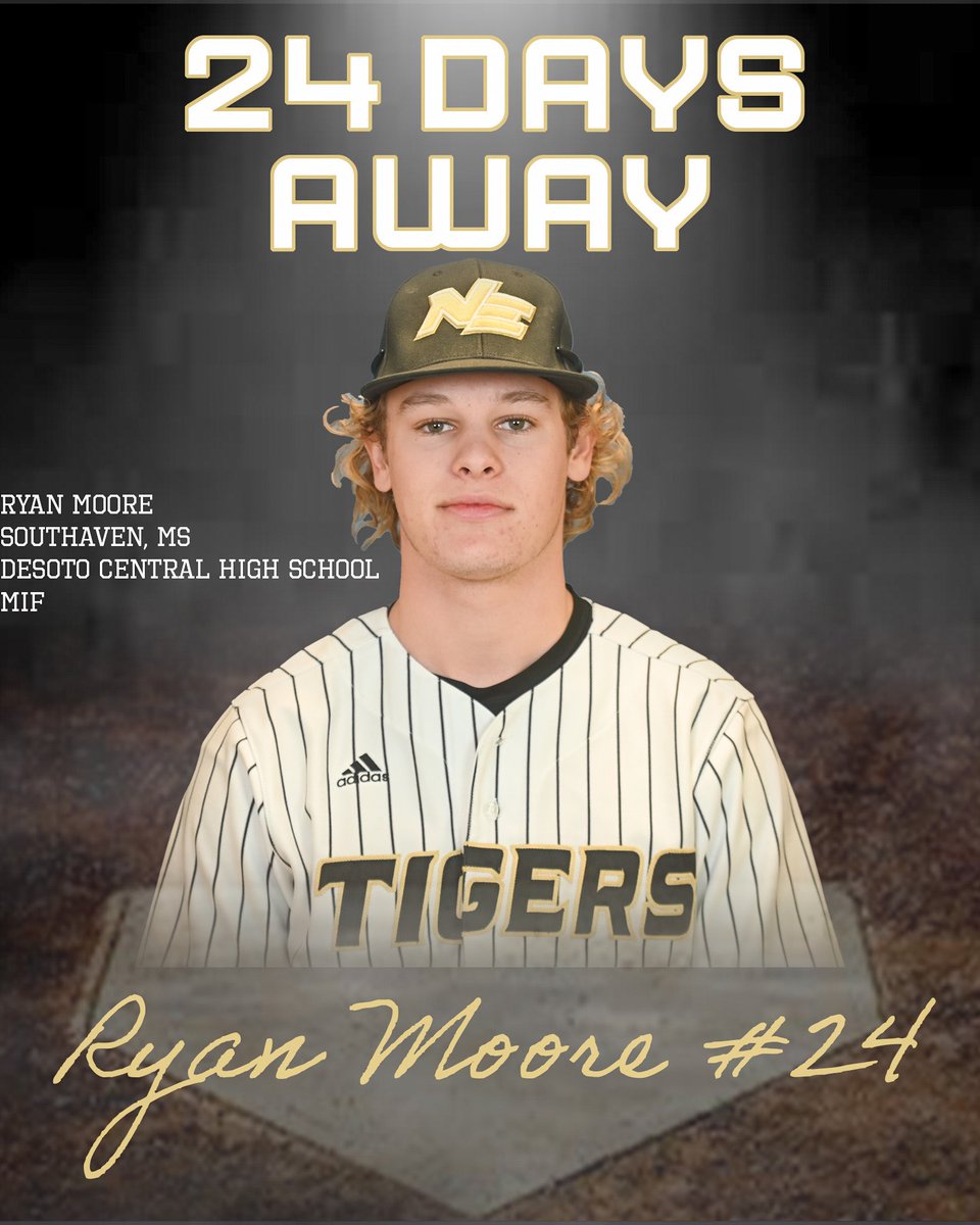NEMCCBASEBALL's tweet photo. 24 Days Away Until 🐯⚾️ @mooreryan03 https://t.co/VuRdtRh5rl