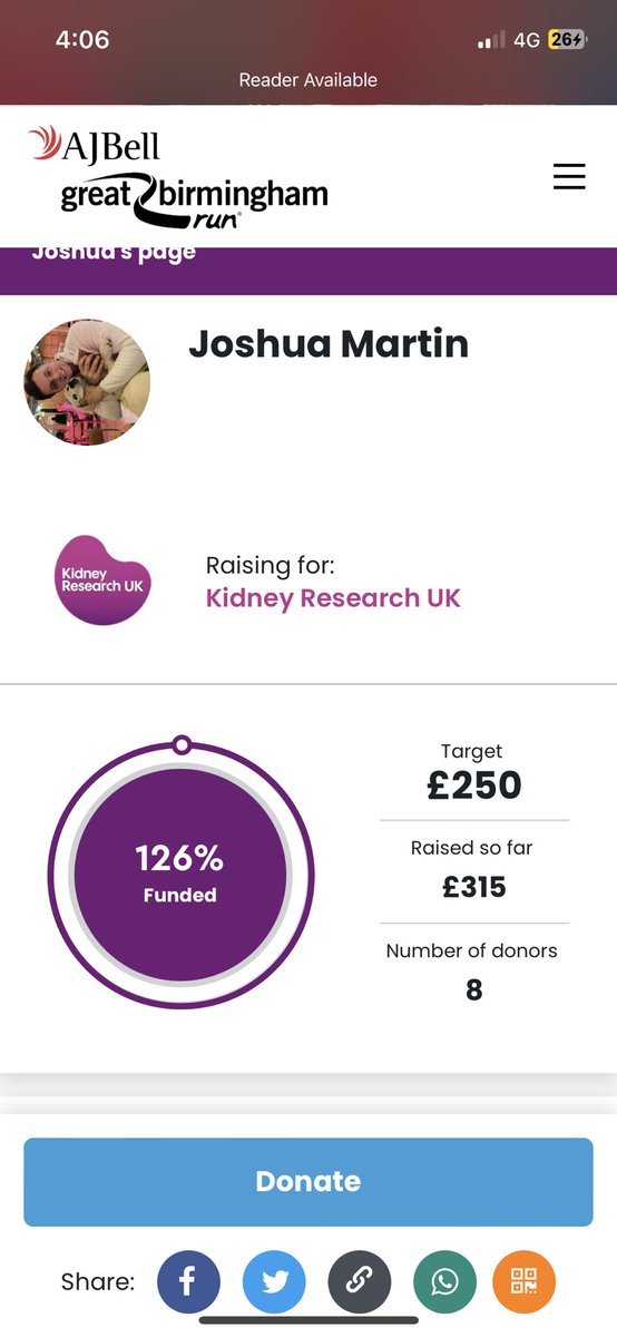 Planning on this being the first of many charity runs for Kidney Research UK, First goal is too complete the Birmingham Half Marathon in May.😀 Any retweets or donations appreciated.. …ellgreatbirminghamrun2024.enthuse.com/pf/joshua-mart…