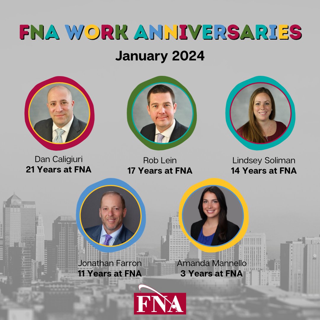 fnainsurance's tweet photo. Happy Work Anniversary to all our January hires! #TeamFNA #WorkAnniversary https://t.co/CIBtPCcNos