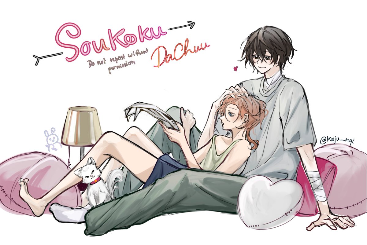 keiju_nqi's tweet photo. #太中 #soukoku #skk #bsdfanart Wish I could post this on Valentine day😭😭💖 https://t.co/OdQ4lUHtgs