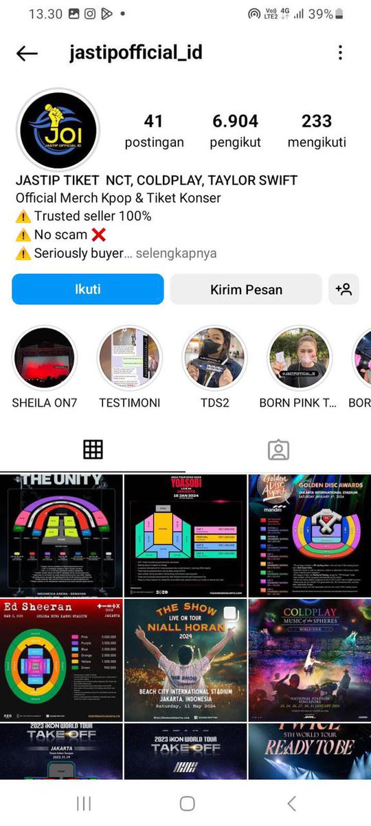 megarezeki854's tweet photo. Buat teman2 semua mohon hati2 ama akun ini  ya ,,,,, dia akun jastip tiket konser gtu ...
#jastipnct
#konsernctjakarta
#ntczen #penipu 
#konsernct https://t.co/mXTJetQg6L