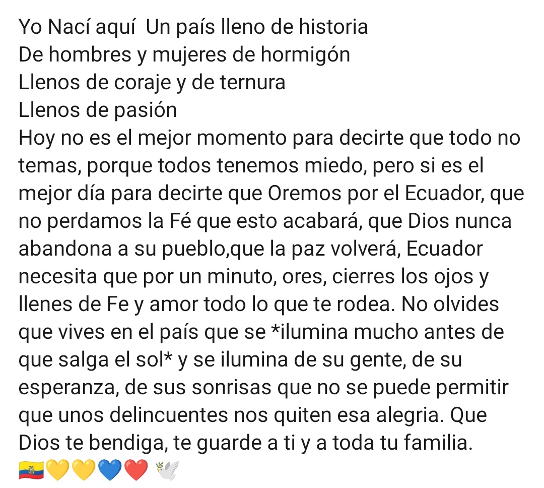 CeciAmo05's tweet photo. #Ecuador #EcuadorExigeSeguridad #PazEcuador #ecuatorianos #Guayaquil #Paisdepaz https://t.co/CdxVHxPeWH