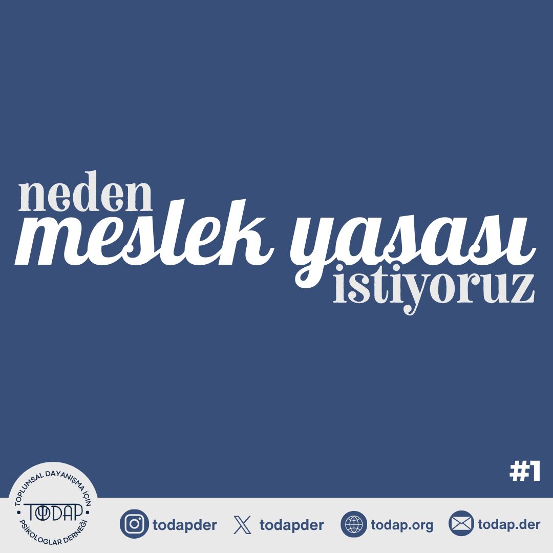 todapder's tweet photo. Neden Meslek Yasası İstiyoruz?

Meslek yasamızın olmayışı ve meslek birliği/odamızın eksikliği; bizleri, beraber çalıştığımız diğer meslek çalışanlarını ve psikolojik hizmet alan kişileri olumsuz etkileyecek uygulamalara, hak ihlallerine yol açıyor.

#NedenMeslekYasası https://t.co/3U8Yk88IVP