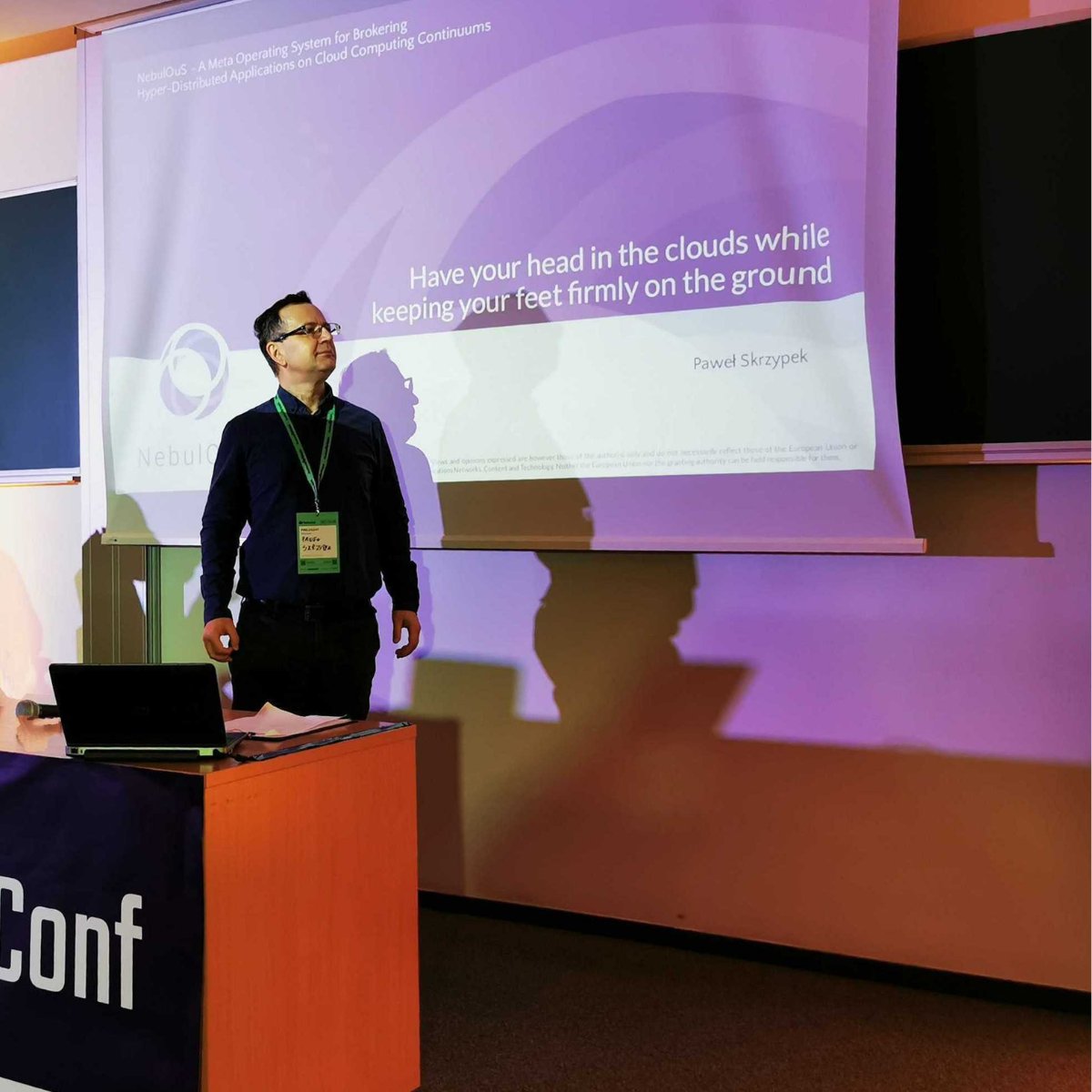 _nebulous_cloud's tweet image. One month ago, @7bullsCom presented NebulOuS at @YavaConf in Warsaw 🇵🇱
This insightful talk showcased the project's developments in the realms of #cloudcomputing, #fogcomputing and #edgecomputing brokerage.
👀 Stay tuned for upcoming events and announcements!