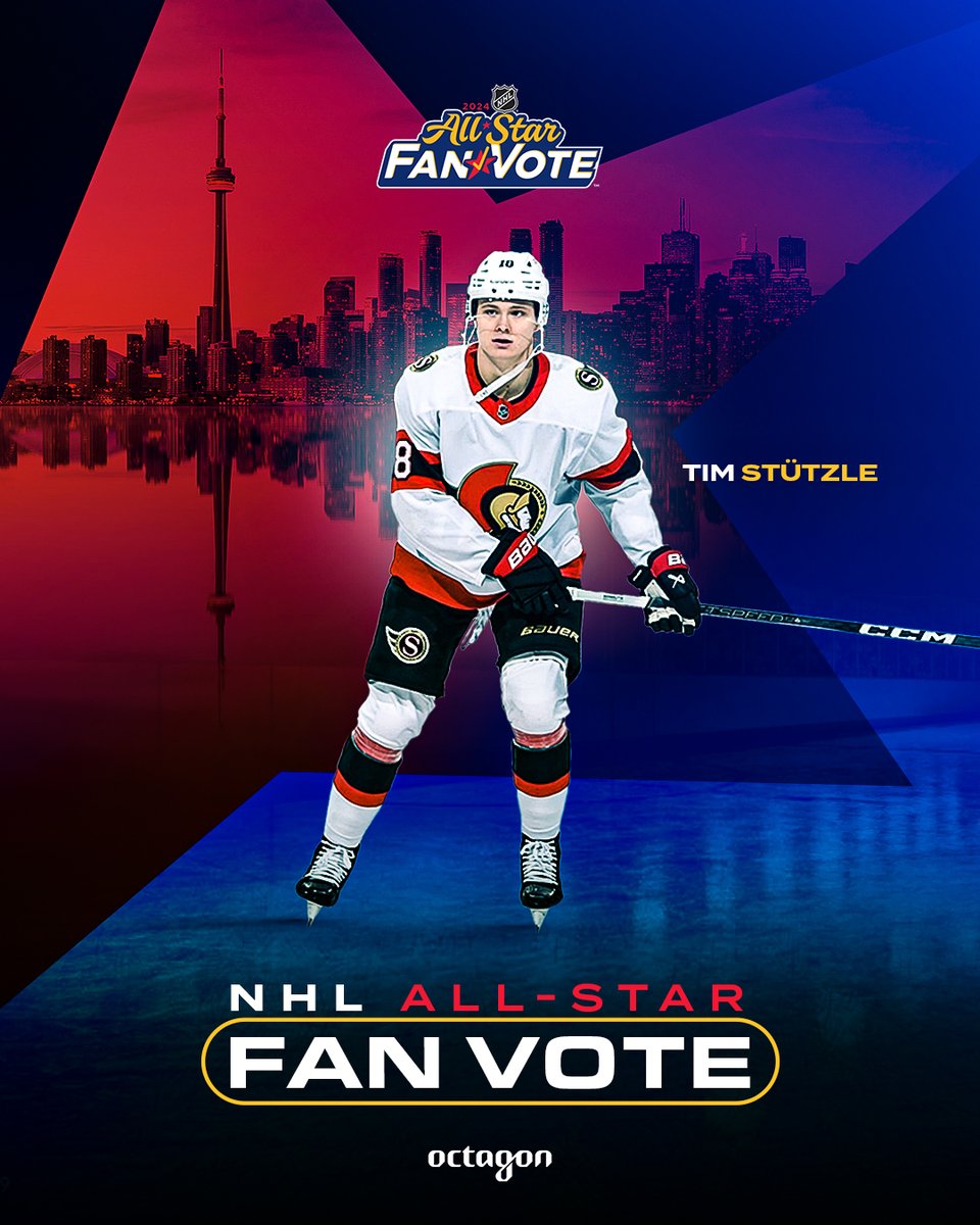 OctagonHockey's tweet image. #SensArmy leading scorer needs your vote.  Retweet to send him to Toronto!
#NHLAllStarVote  @timstuetzle18