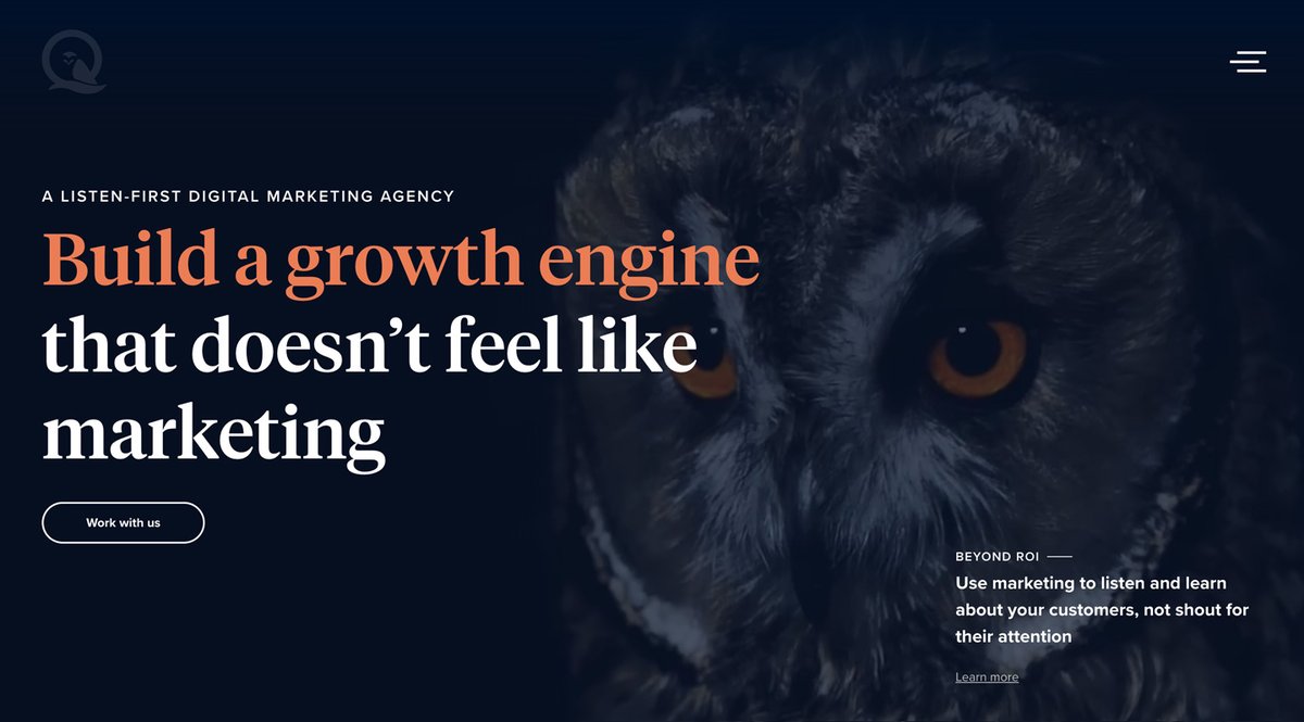 sleeplessdesign's tweet photo. We really gave a hoot about this one 🦉 Check out, marketing marvels, Quiet Owl's refreshed new site!
-
https://t.co/SG09FMlFp5 https://t.co/2SVd5Hd3dB