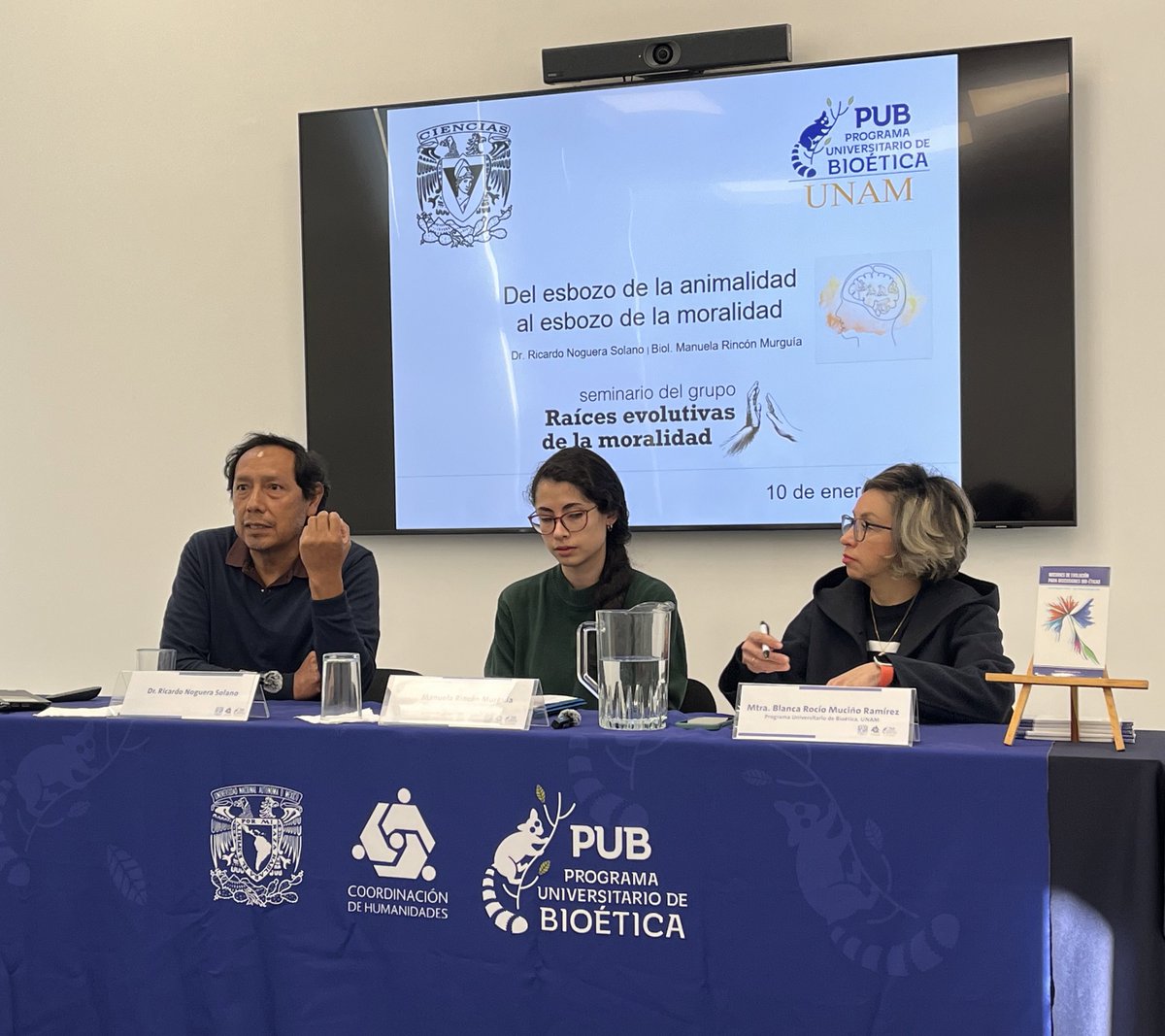 ➡️ Primera sesión del seminario: Raíces evolutivas de la moralidad.  Presenta la Biol. Manuela Rincón Murguía y el Dr. Ricardo Noguera Solano.  ¡Sigue la transmisión aquí!👇🏻https://t.co/M6NFQmuCyu