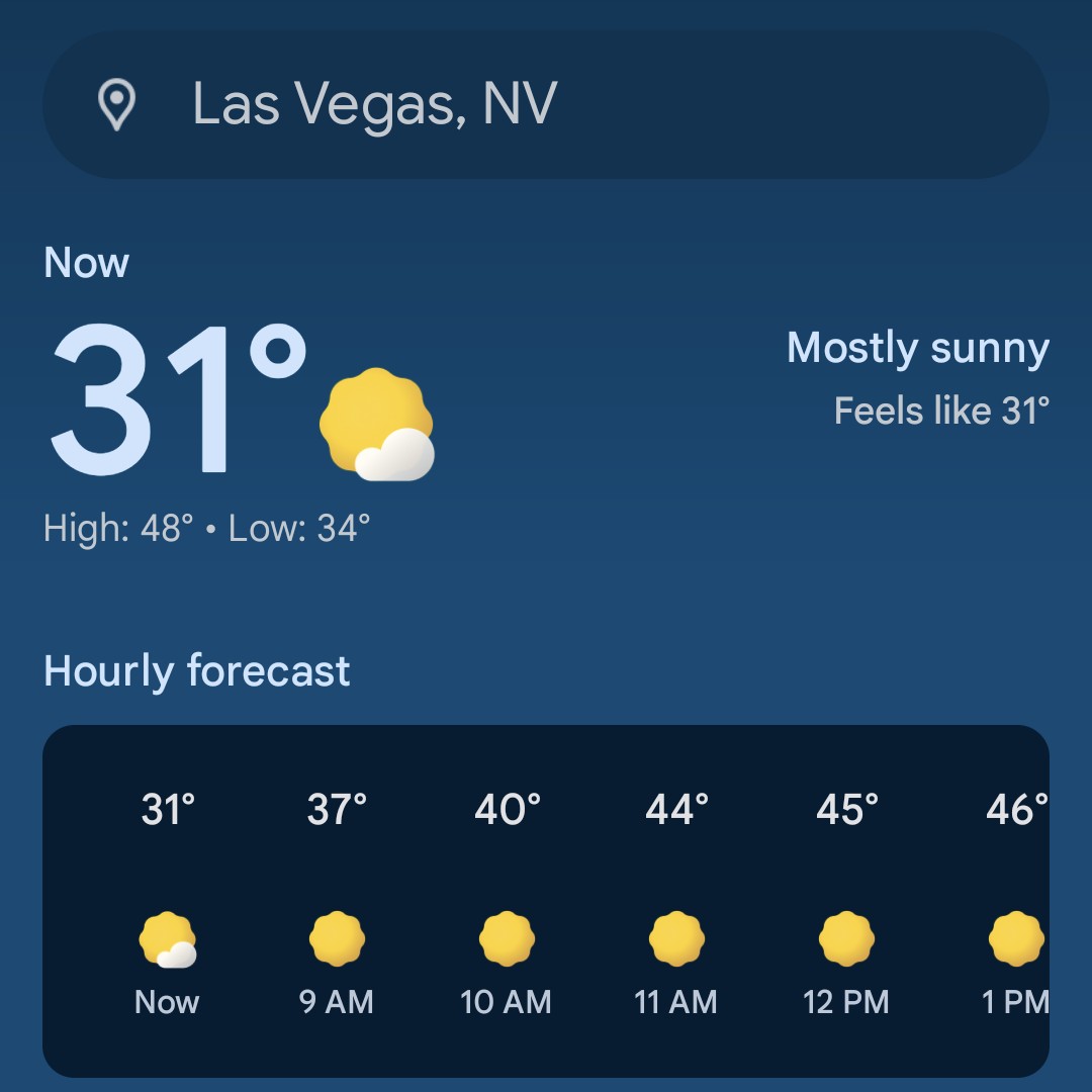 Las Vegas dropped below freezing for the first time this winter. Everything is cancelled until further notice.