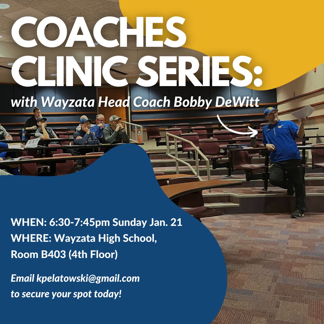PWYBA's tweet image. Join Varsity Head Coach Bobby DeWitt for a preseason coaches clinic on the fundamentals of pitching. Email kpelatowski@gmail.com to reserve your spot to this free clinic today!