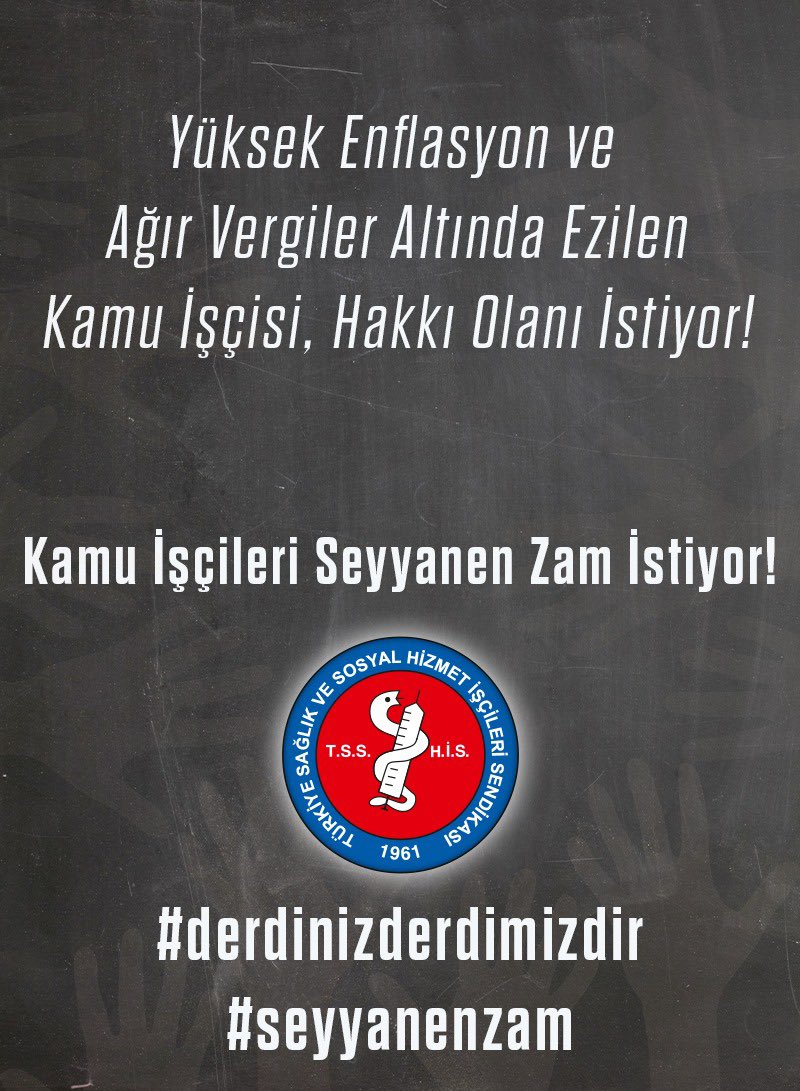 recepkaplnn's tweet photo. Yüksek enflasyon ve ağır vergiler altında ezilen kamu işçileri 1 ocaktan itibaren seyyanen zam istiyor.

#seyyanenzam
#derdinizderdimizdir https://t.co/tT1xQD9agD